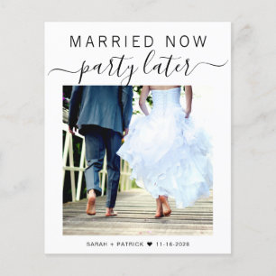 Budget Elopement Foto Wedding Announding