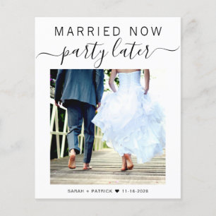 Budget Elopement Foto Wedding Announding