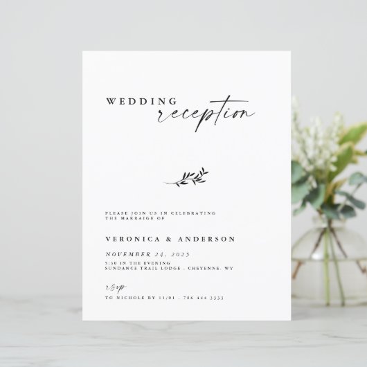 Budget Elopement Reception Weddenschap (Staand voorkant)