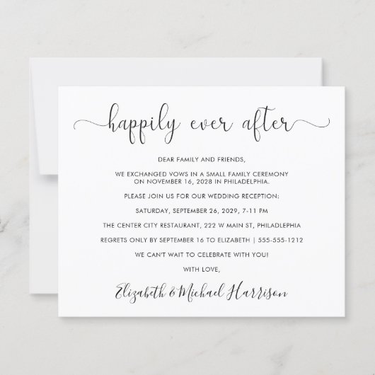 Budget Elopement Wedding Reception Foto (Voorkant)