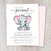 Budget elphant Baby Girl Shower by Mail Invite