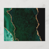 Budget Emerald Agate 80th Birthday Save the Date (Achterkant)