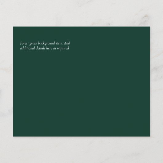 Budget Emerald Agate Gold Wedding RSVP Flyer (Achterkant)