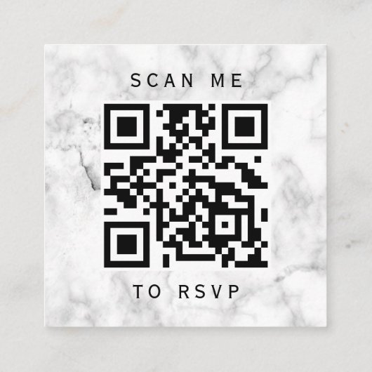 Budget Emerald Agate Marmeren bruiloft QR-code RSV Informatiekaartje (Achterkant)