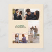 Budget Emerald Champagne 4-Photo Wedding Invite (Achterkant)