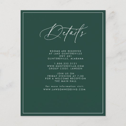 Budget Emerald Detailskaart Flyer (Voorkant)