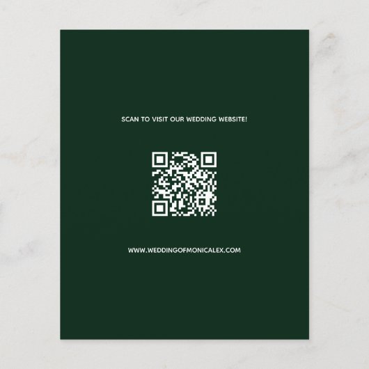 Budget emerald foto qr code bruiloft Save the Date (Achterkant)