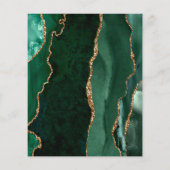 Budget Emerald Gold Agate Script Sla de datum op (Achterkant)