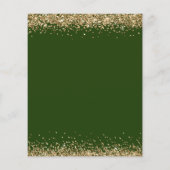 Budget Emerald Gold Glitter 2024 Afstuderen Invite (Achterkant)