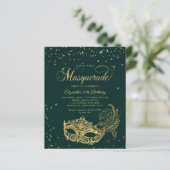 BUDGET Emerald Gold Masquerade Birthday Photo (Staand voorkant)