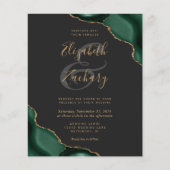 Budget Emerald Green Agate Corners Dark Wedding (Voorkant)