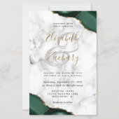 Budget Emerald Green Agate Corners Marble Wedding (Voorkant)