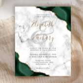 Budget Emerald Green Agate Corners Marble Wedding