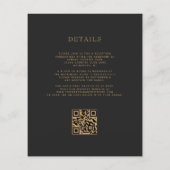 Budget Emerald Green Agate Gold QR Code Huwelijk (Achterkant)