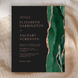 Budget Emerald Green Agate Roos Gold Wedding