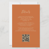 Budget Emerald Green Agate Rust QR Code Huwelijk (Achterkant)