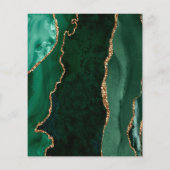 Budget Emerald Green Agate Script Save the Date (Achterkant)