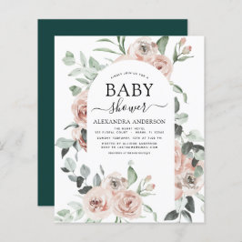 Budget Emerald Green Baby shower Floral
