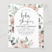 Budget Emerald Green Baby shower Floral (Voorkant)