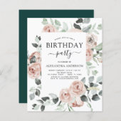 Budget Emerald Green Birthday Party (Voorkant / Achterkant)