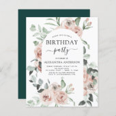 Budget Emerald Green Birthday Party (Voorkant / Achterkant)