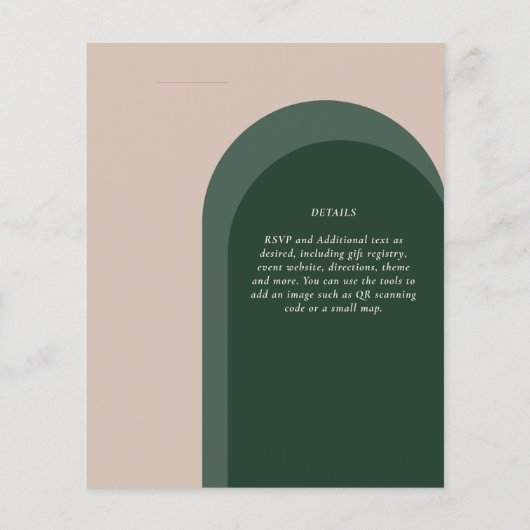 BUDGET Emerald Green Bold Wedding (Achterkant)