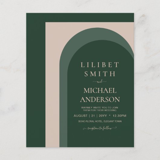 BUDGET Emerald Green Bold Wedding (Voorkant)