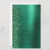 Budget Emerald Green Brushed Metal Wedding (Achterkant)