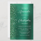 Budget Emerald Green Brushed Metal Wedding (Voorkant)