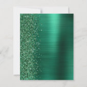Budget Emerald Green Brushed Metal Wedding (Achterkant)