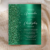 Budget Emerald Green Brushed Metal Wedding