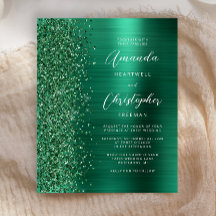 Budget Emerald Green Brushed Metal Wedding