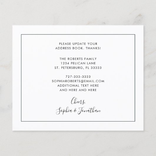 Budget Emerald Green Eucalyptus New Address Kaart (Achterkant)