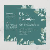 Budget Emerald Green Eucalyptus Weddenschap (Voorkant / Achterkant)