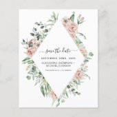 Budget Emerald Green Floral sparen de Datum (Voorkant)