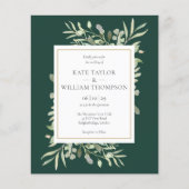 Budget Emerald Green Foliage Weddenschap Foto Uitn (Voorkant)