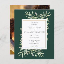 Budget Emerald Green Foliage Weddenschap Foto Uitn