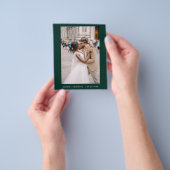 Budget Emerald Green foto bruiloft uitnodiging Flyer (Hand)