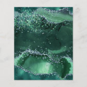 Budget Emerald Green Glitter Arch Wedding Invite (Achterkant)