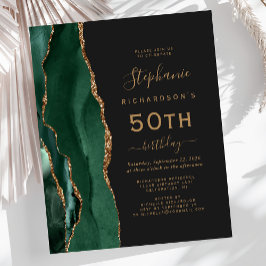 Budget Emerald Green Gold Agaat Dark 50th Birthday
