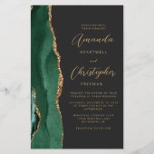 Budget Emerald Green Gold Agate Dark Wedk (Voorkant)