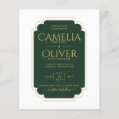 BUDGET Emerald Green Gold MONOCHROME Weddenschap P Flyer (Voorkant)