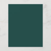 Budget Emerald Green Gold Swirl Weddenschap (Achterkant)