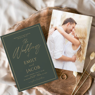 Budget Emerald Green Gold Wedding Foto