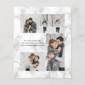 Budget Emerald Green Marble 4-Photo Wedding Invite (Achterkant)