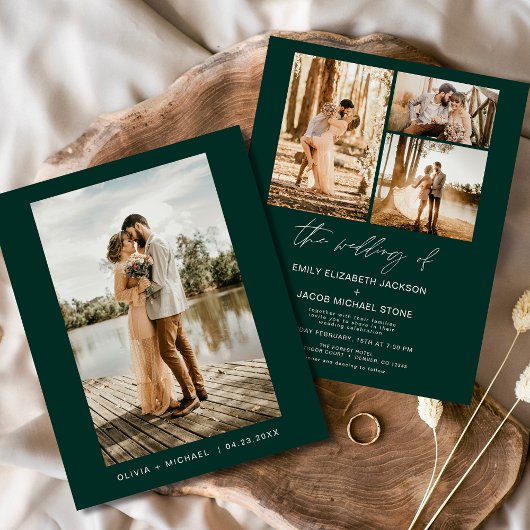 Budget Emerald Green Minimalistische Fotobruiloft