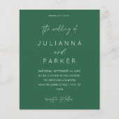 Budget Emerald Green MOD Calligraphy Wedding (Voorkant)