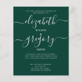 Budget Emerald Green Modern Wedding (Voorkant)