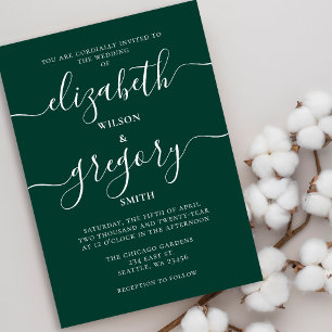 Budget Emerald Green Modern Wedding