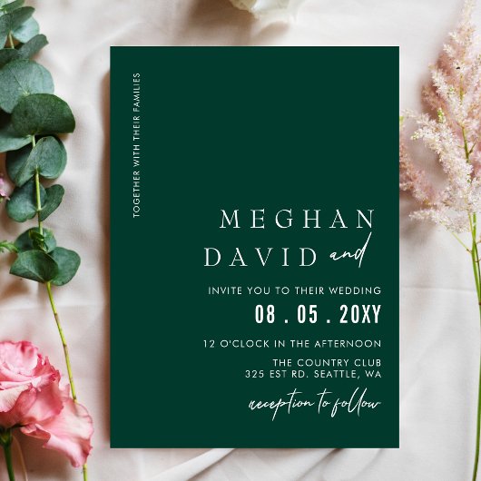 Budget Emerald Green Modern Wedding